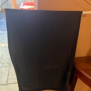 Claiborne Pants Mens 34x30 Black Pleated Cuffed Dress Pants Straight Classic